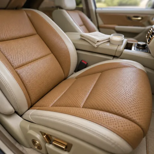 Refined care for perforated leather seats in a luxury car interior