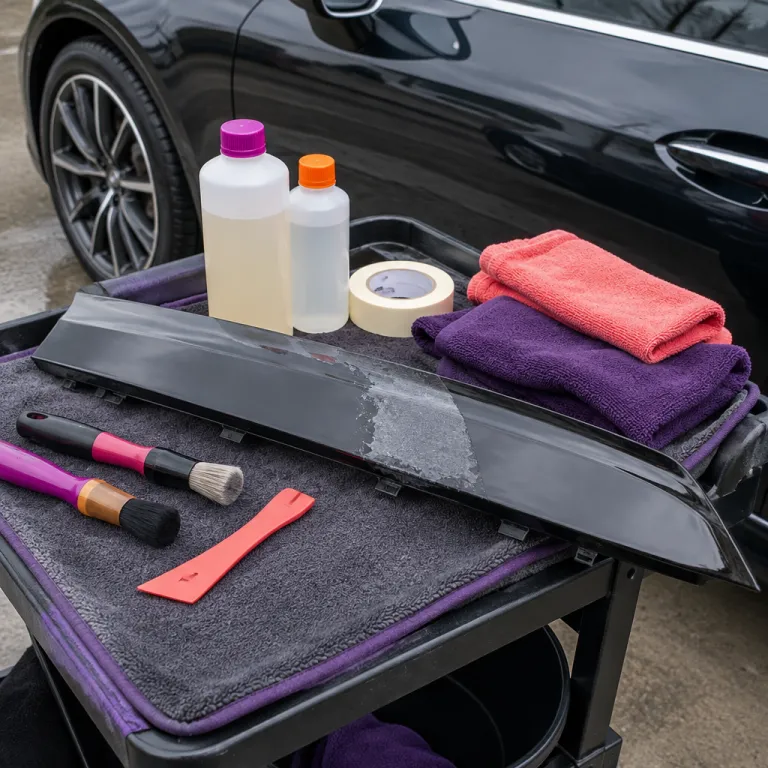 Refined paint stripping solutions for plastic trim on luxury cars